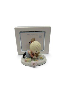 Precious Moments Age 8 Growing In Grace Porcelain Figurine Boxed Girl Puppy
